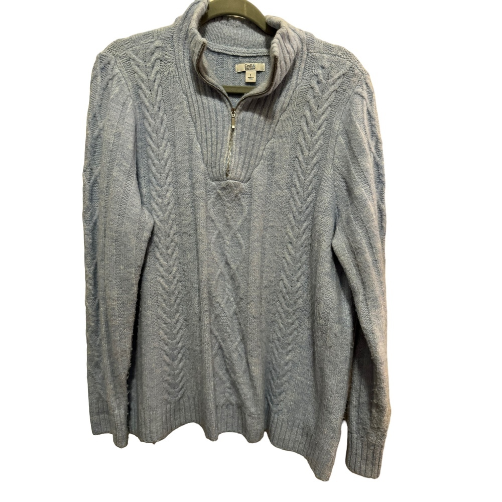 Croft & Barrow - 1/4 Zip Sweater - Blue Sweater - Size XL